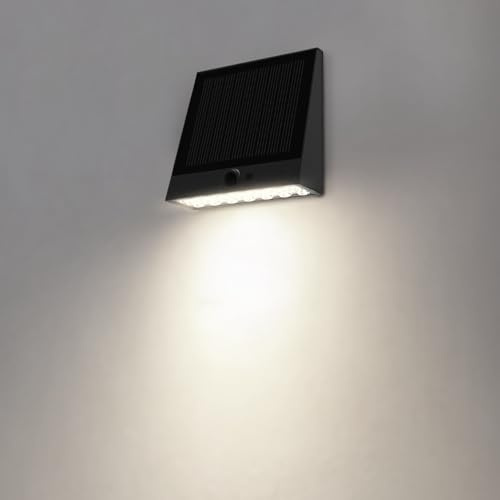 SOTTLOT Solar Outdoor Lights, 1000LM IP65 Waterproof Solar Flood Lights with 4 Modes, 4000K Motion Sensor Solars Wall Light for House Number, Porch, Frontdoor, Backyard