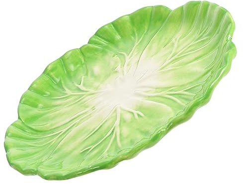 Genérico Platos de Repollo Plato de Cerámica Bandejas para Servir Postres Y Ensaladas de Frutas para Restaurantes Y Hogares