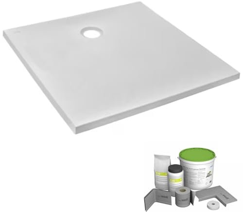 Jacob Delafon Pack Receveur de Douche 90 x 90 Ipso carré Blanc + Kit d'étanchéité WEDI