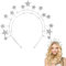 Bande de Cheveux Mariage avec D'étoile Serre-tête Paillettes, Serre-tête Étoiles en Alliage, Étoile Diadème Brillance Sertie de Diamants, Étoile Diadème pour Femme et Fille Fête d'Anniversaire