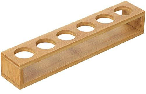 Lpitoy Shot Glass Holder Tray, Bamboo Shot Glass Holder Wine Glass Cup Serving Tray Cups Organizer Shot Glass Display Accessories for Party Bar Club