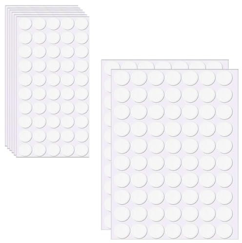 DLPRK 440 Piezas de Cintas Adhesivas de Doble Cara, Redondos Transparentes, Pegatinas Removibles, Puntos Adhesivos, Sin Rastro, Impermeables para Decoración (10 mm/15mm) (transparente)