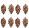 COLLBATH Weihnachtsschmuck 8 Stück Tannenzapfen Dekorationen Weihnachtsbaum Kiefer Tannenzapfen Ornament-Set Einfach Aufzuhängen