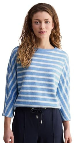 Damen Gestreiftes Federgarn Shirt