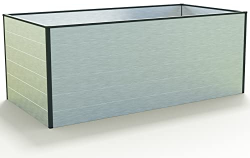 GFP Hochbeet Kräuter-Gemüse-Beet Aluminium Christina - 195x99x77cm - Aluminium eloxiert