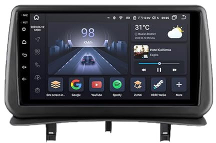 Android 14 9 Pollici Touchscreen Stereo Auto Bluetooth Auto Radio Stereo Per Renault Clio 3 CLIO 3 2005-2014 Con FM Radio Comando Del Volante WiFi AHD Retrocamera(Y1 1+32G)