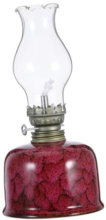 Garneck Öllampe Vintage Design Mit Petroleumlampenbrenner Und Glasglobe Für Innenbeleuchtung Öl Lampe Für Wohnkultur Und Tempel Öl Lampe