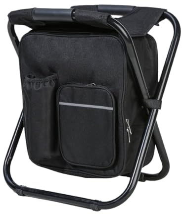 Campingstuhl, faltbar, verstellbar, abnehmbare Fußstütze und Kopfstütze, im Freien, tragbar, mit Getränkehalter und Tragetasche, leichter und robuster Stahlrahmen für Camping