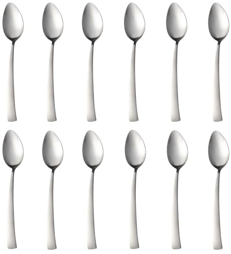 HöHscheid Teelöffel 12 Stück, Edelstahl Dessertlöffel 14,3 cm Hochglanzpoliert kaffeelöffel für Haus Restaurant Schule Outdoor Spülmaschinengeeignet