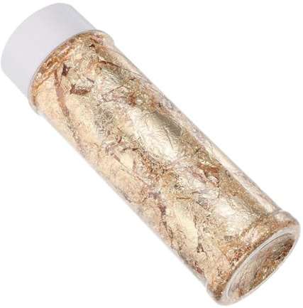Flocons Dorés Comestibles en Bouteille, 1 Lot Papier Feuille Or | Décoration Gâteau et Dessert, Application Facile, pour Pâtisserie et Art Sucré
