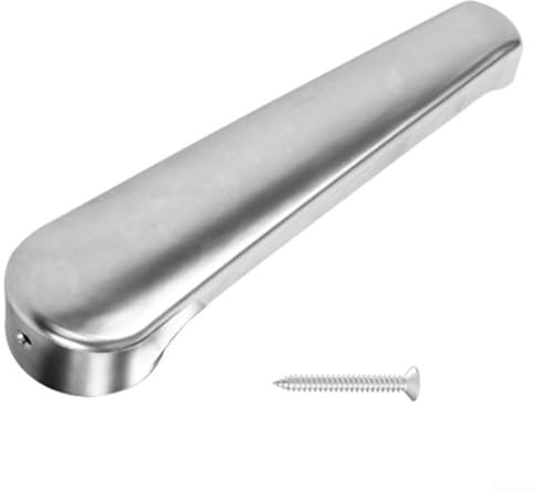 Silver Plastic Bathroom Door Handle for Caravan for Motorhome or RV Interior Smooth Operation Includes Matching Fixing Screw for Easy Installation(Silver)