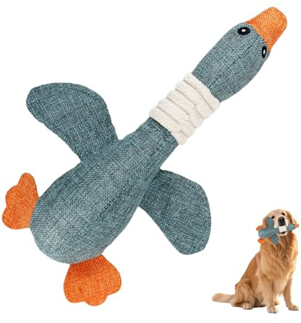 Hundespielzeug Unzerstörbar,Anti Stress Ente Hund,Unzerstörbares Hundespielzeug für Aggressive Kauer,Gänse Spielzeug Hund,Kuscheltier Für Hunde,Weiches Dog Toys für Breeds,Kleine,Mittlere,Große Hund
