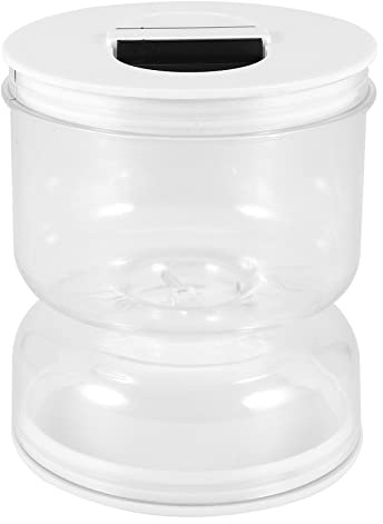 NIZEAMI Essiggurken und Sanduhr Glas, Gurken Flip Glas Getrennt Von Nass und Trocken, Gurken Glas mit Sieb Flip, Separator