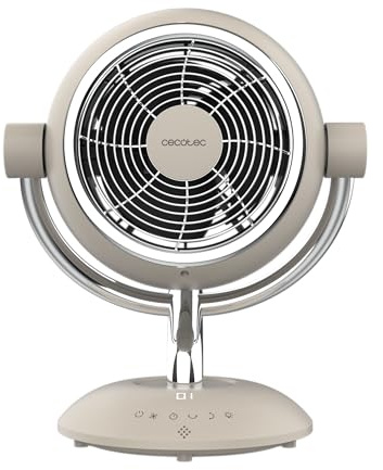 Cecotec Ventilatore da Tavolo Circolatore d'Aria con Luce LED EnergySilence 960 Cyclone Desk Eve. 35W, 6 Velocità, Oscillazione e Inclinazione Regolabili, Timer, Display Touch, Telecomando