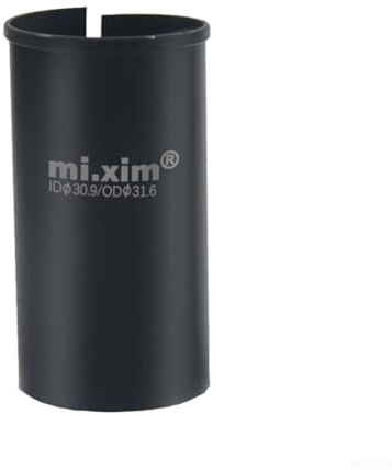 Zilimontt Manchon réducteur de tige de selle en alliage d'aluminium – Adaptateur de conversion de cadre de 30,9 mm à 31,6 mm pour vélo de route, VTT et vélo – pour usiné CNC, noir