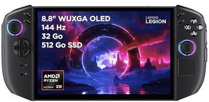 Lenovo Legion Go 8ASP2 - Console Gaming 8,8 OLED 144Hz (AMD Ryzen Z2 Extreme, 32Go RAM, 512Go SSD, AMD Radeon Graphics, Windows 11 Home) - Noir