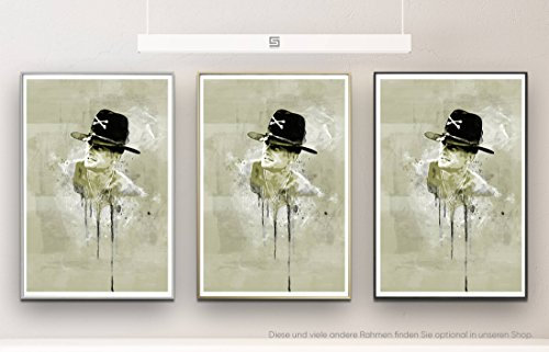 Paul Sinus Art Apocalypse Now 90x60cm Splash Art Wandbild als Poster mit Aluwechselrahmen in champagner