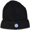 NORTH SAILS Herren Beanie in Schwarz Wolle Baumwollmischung Mit Gerippter Textur - mit Vlies Gefüttert - Kälteschutz - Eine Größe