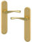 AZERODESIGN Juego de MANIVELAS puerta con placa larga modelo MAR - acabado latón mate – material aluminio - medida de la placa 238 mm de alto x 44 mm de ancho y manilla de 120 mm de longitud