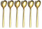Berglander Gold Teaspoon, Stainless Steel Tea Spoon Dessert Spoon With Titanium Gold Plating 6.5 Inches Pack of 6