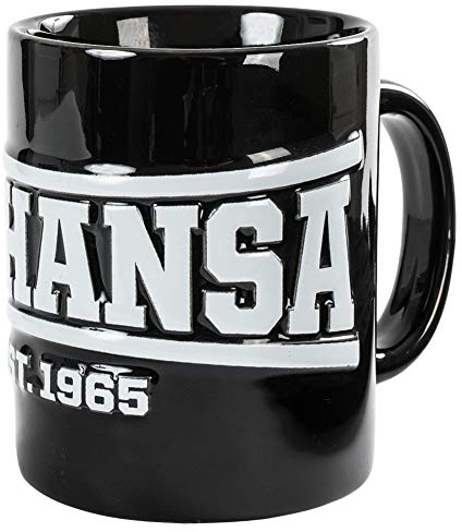 Hansa Rostock Relief Tasse (one Size, schwarz)