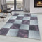 SIMPEX Tappeti a pelo corto, Disegno dei quadrati, Tappeto Viola, 140 x 200 cm, Tappeti in stile moderno, Tappeto soggiorno