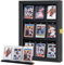 Verani Baseballkarten-Vitrine, Sportkarten-Display-Rahmen, hält Sportkarten mit UV-Schutz, klare Sicht, abschließbarer Wandschrank für Fußball, Basketball, Hockey, Sammelkarte, Schwarz