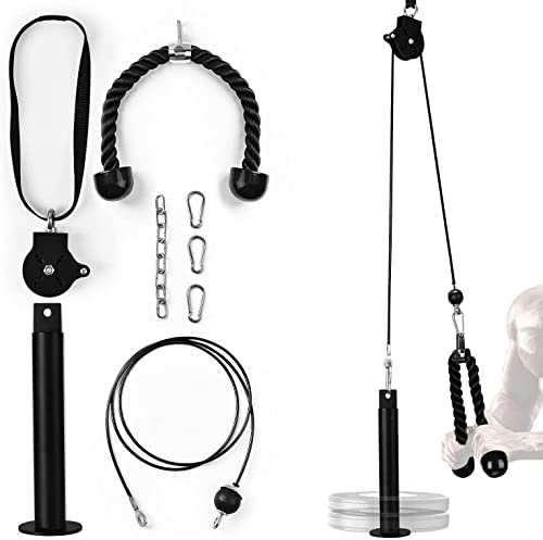 RPM Power Weight Cable Pulley Machine - Lat Pull Down Machine for Bicep Curls, Tricep Workouts, Arm Workouts & Home Gym