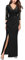 MISSMAY Women's Vintage Floral Lace Ruffle 3/4 Sleeves Evening Party Formal Long Dress (Small, Black)