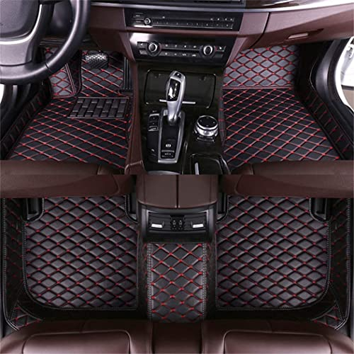 JIANDIAN Auto FußMatten Automatten für Skoda Octavia Wagon 2018-2023 (LHD), Autoteppiche Komplettset Fussmatten Leder Teppiche Bodenmatten Allwetter rutschfeste (Schwarz,Beige)