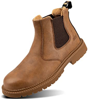 IYVW 815 Scarpa Antinfortunistica da Lavoro-Bassa per Uomo E Donna, Stivali Unisex-Adulto Marrone 38.5 EU