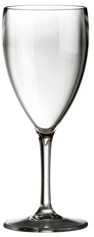 AIOS Set of 6 Unbreakable Polycarbonate Wine Glasses. Capacity 350ml. (Pack of 4)