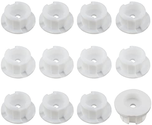 ZZLZX Tape Lock Button Plug 12PCS White Bottom Rail Cord Cover Button, Blind Bottom Rail Lock Button for Horizontal Blinds, Tape Lock Plug