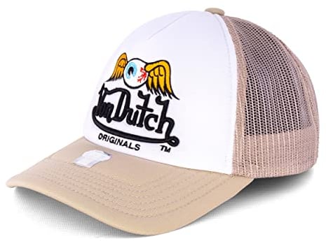 Von Dutch Trucker Baker Cap Snapback Cap weiß tan