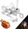 Edelstahl Huhn Braten Rack,Amerikanisches Motorrad BBQ,Tragbarer Hühnerständer mit Gläsern,BBQ Hähnchengriller,Bierdosenhalter Grillrost,Hähnchen Grill,zum Backen von Backöfen und Grillen (Stil3)