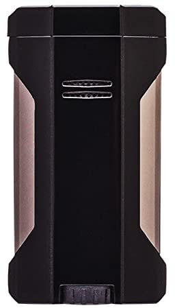 Cigarol Briquet, Briquet Tempête,4 Flammes Briquet Rechargeable pour Bougies, Camping, Barbecue, Cheminée, Cadeau de Pères Cadeau de Homme - sans Gaz,Rose Gold