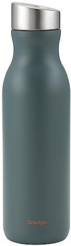Smidge Water Bottle - 500ml, Storm, Stainless Steel, Leakproof, Insulated, Hot & Cold Drinks, BPA Free
