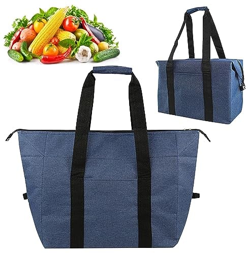 Large Capacity Lunch Bag, Cooler Bag Box Collapsible, Waterproof Insulated Bag With Hard Liner for Food Outdoor BBQ Picnic Camping Family Activitives
