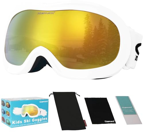OUTDOORSPARTA Kinder Ski Brille, Kinder Snowboarding Brille für Jungen Mädchen Kleinkind Alter 3-12