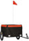 vidaXL Rimorchio da Bici Nero e Arancione 45 kg in Ferro