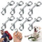 lankai 8 Stück Doppel Karabinerhaken, Doppelkarabiner Silber, Doppelkarabiner Tauchen, Doppel Karabinerhaken Edelstahl, Für Bergsteigen, Tauchen, Aufhängen Von Gegenständen (Silber)