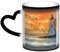 ZaKhs Kaffeetasse mit Leuchtturm-Ozean-Motiv, Farbwechsel, Keramikbecher, isoliert, Reisebecher, Tasse für Damen und Herren
