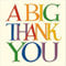 Woodmansterne Thank You Card - Emma Bridgewater Design - A Big Thank You - Colourful Text - Eco-Friendly and Recyclable