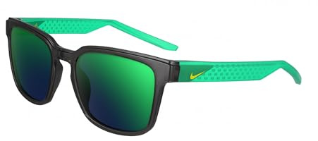 NIKE Brille Größe 54 mm Matte Schwarz, Grün Mirror, Eye SIZE: 54 BRIDGE: 19 Horizontal MEASUREMENT: 54 Vertical MEASUREMENT: 42 9