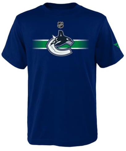 NHL Fanatics APRO Tee, für Jugendliche, Teams Logos, mit kurzen Ärmeln, aus Baumwolle (DE/NL/SE/PL, Alter, 18 Jahre, Regular, Vancouver Canucks)