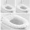 3 Stück WC-Sitzbezug, Antibakteriell,Warm und Weich, Waschbar,Stretch, WC-Sitzbezug-Kissen,Toilettensitzbezug,Toilettensitzkissen (Weiß)