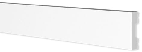 Battiscopa SQUADRATO BIANCO (il più basso) 20x10x2000mm in POLIMERI - Polistrutturato