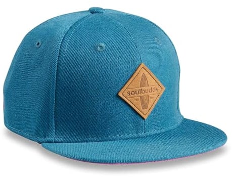 Soulbuddy Kinder Cap – Unisex Kinderkappe – Schirmmütze für Jungen & Mädchen – Trendiger Sonnenhut für Outdoor & Freizeit Petrol-Lila – Größe L