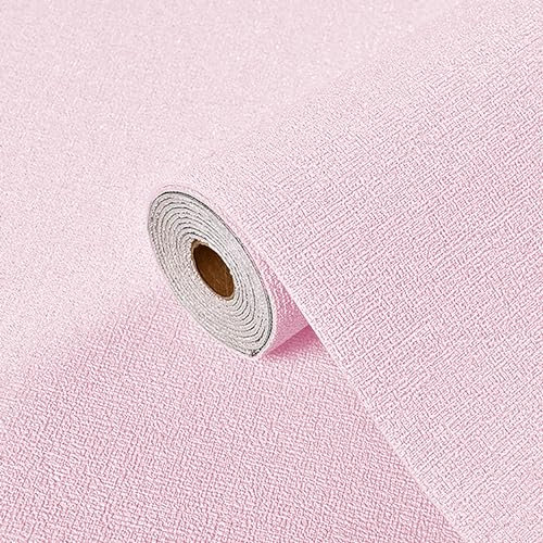 Ray-Velocity 2,5mm Tapete Selbstklebende Strukturierte Tapeten, Wand-Renovierung Dekorative Tapeten, Wasserfester Wandpapier für Schlafzimmer, Küche, Wohnzimmer (Rosa, 50x1000cm)