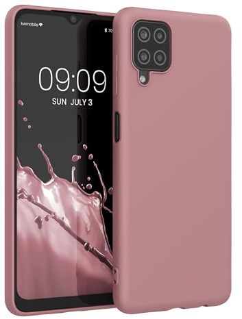 kwmobile Handyhülle für Samsung Galaxy A12 Hülle - TPU Case - Kabelloses Laden - Schutzhülle Cover in Altrosa matt